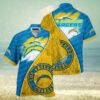 Los Angeles Chargers Summer Blue Gold Hawaiian Shirt