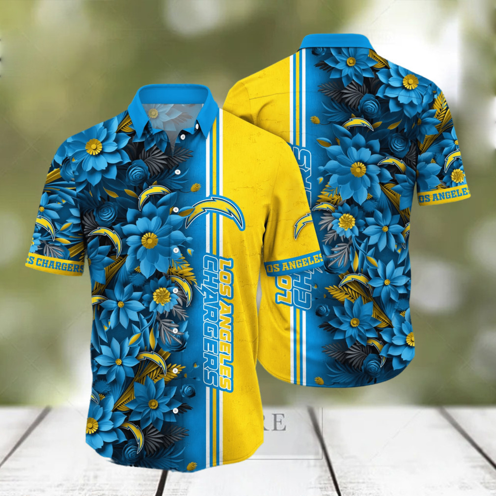 Los Angeles Chargers Summertime Aloha Hawaiian Shirt Los Angeles Chargers Summertime Aloha Hawaiian Shirt