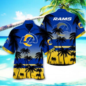 Los Angeles Rams NFL Coconut Tree New Design Hawaiian Shirt