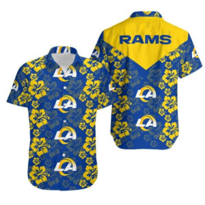 Los Angeles Rams NFL Flowers Hawaiian Shirt V1