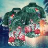 Michigan State Spartans Flamingo Couple Hawaiian Shirt