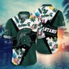 Michigan State Spartans Tropical Pineapple Floral Hawaiian Shirt