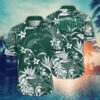 Michigan State Spartans White Tropical Leaf Hawaiian Shirt