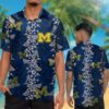 Michigan Wolverines Mini Tropical Floral Hawaiian Shirt