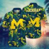 Michigan Wolverines Tropical Leaf Hawaiian Shirt