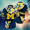 Michigan Wolverines Tropical Leaf Pineapple Hawaiian Shirt