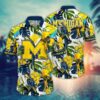 Michigan Wolverines Tropical Parrot Hawaiian Shirt