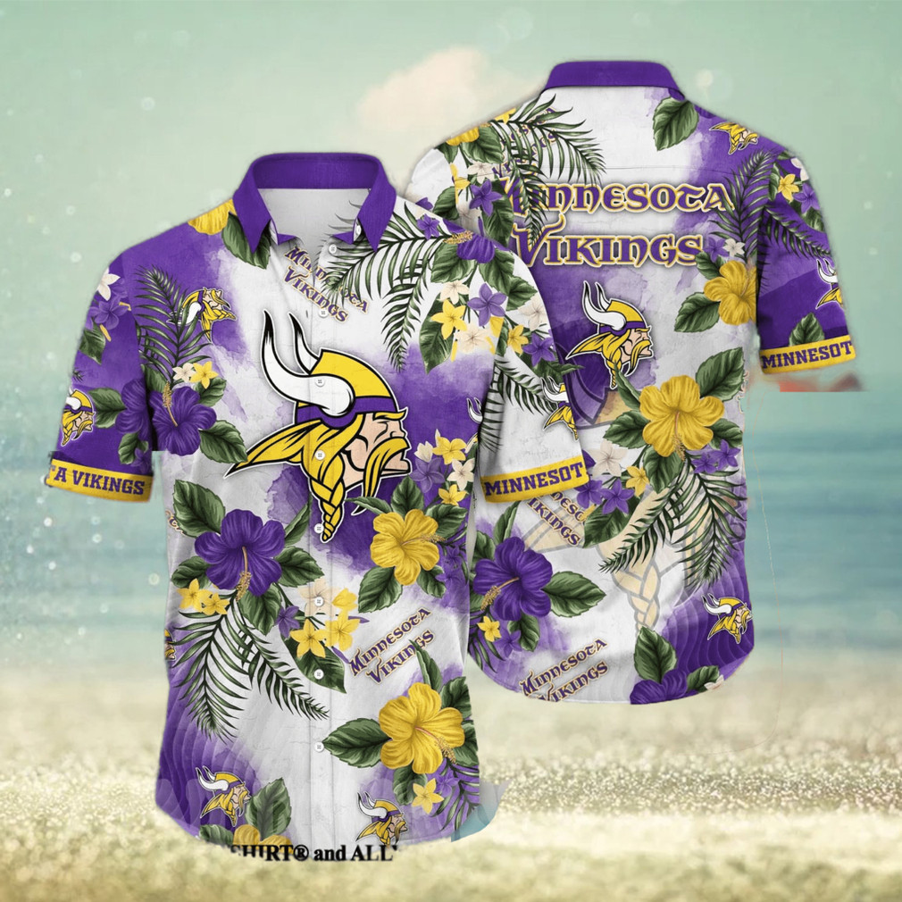 Minnesota-Vikings-Flower-Classic-All-Over-Print-Hawaiian-Shirt-V1-1