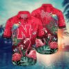 Nebraska Cornhuskers Flamingo Couple Tropical Forest Hawaiian Shirt