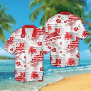 Nebraska Cornhuskers Palm Tree Island Hawaiian Shirt