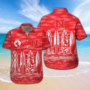 Nebraska Cornhuskers Surfboard Hawaiian Shirt