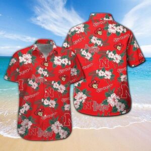 Nebraska Cornhuskers White Blossom Aloha Hawaiian Shirt