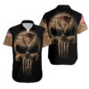 New England Patriots Camouflage Skull Hawaiian Shirt