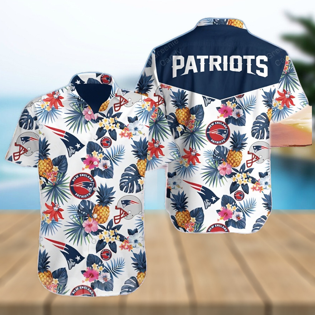New England Patriots Floral All Over Print Unisex Hawaiian Shirt New England Patriots Floral All Over Print Unisex Hawaiian Shirt