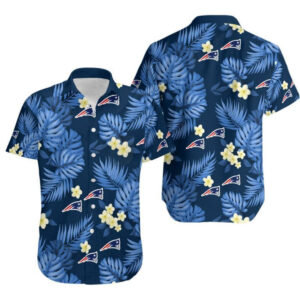 New England Patriots Logo Football Art Hawaiian Shirt V3