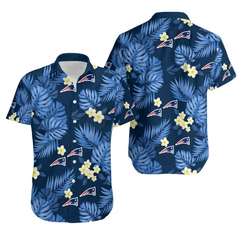 New England Patriots Logo Football Art Hawaiian Shirt V3 New England Patriots Logo Football Art Hawaiian Shirt V3