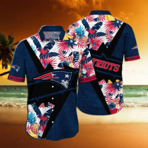 New England Patriots NFL Flower Camo Hawaiian Shirt