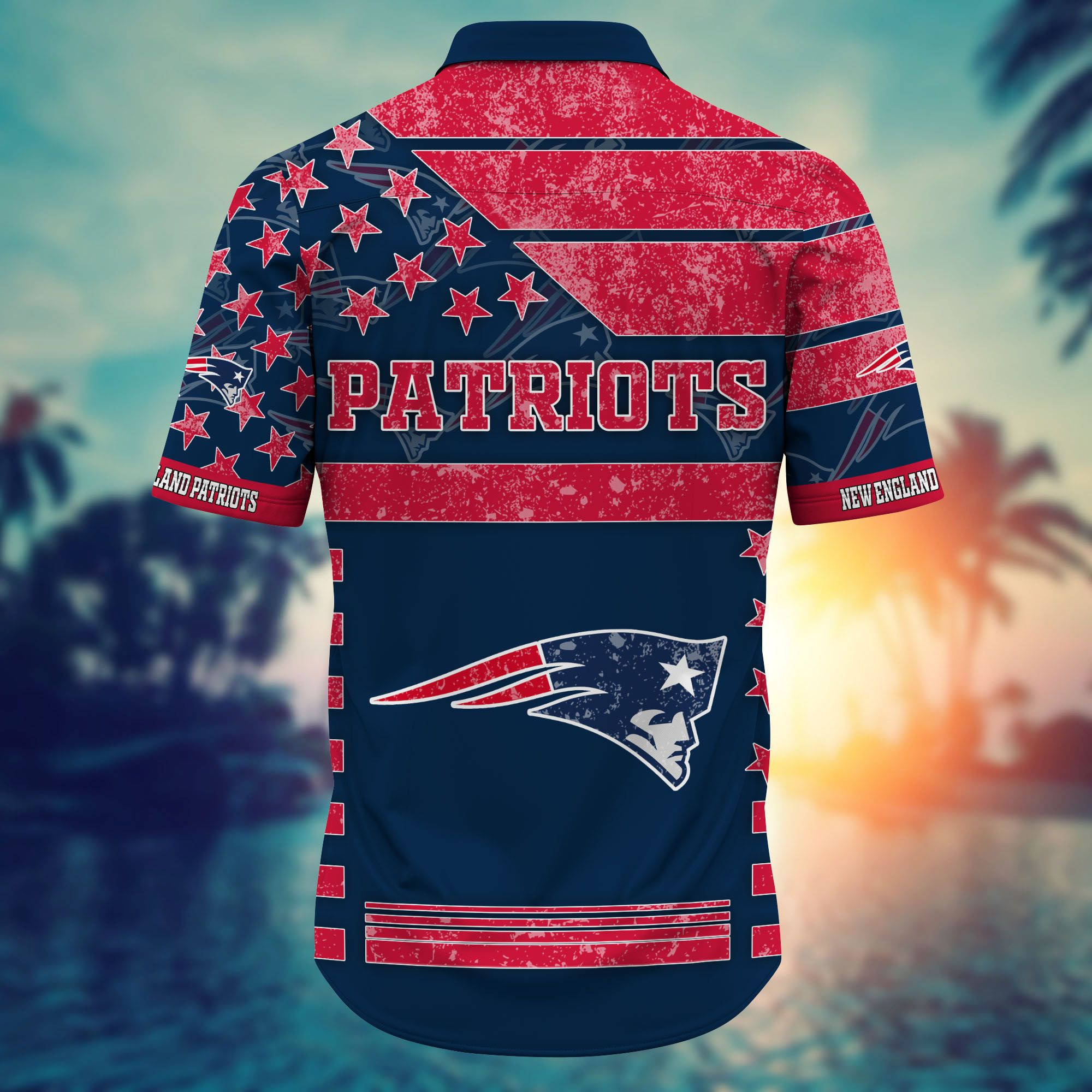 New-England-Patriots-Star-3D-Custom-Name-Hawaiian-Shirt-1