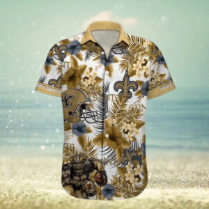 New Orleans Saints Football Custom Name Outfit Hawaiian Shirt V2