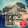 New Orleans Saints NFL Star Custom Name Hawaiian Shirt