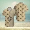 New Orleans Saints Stripes And Skull Danger Hawaiian Shirt
