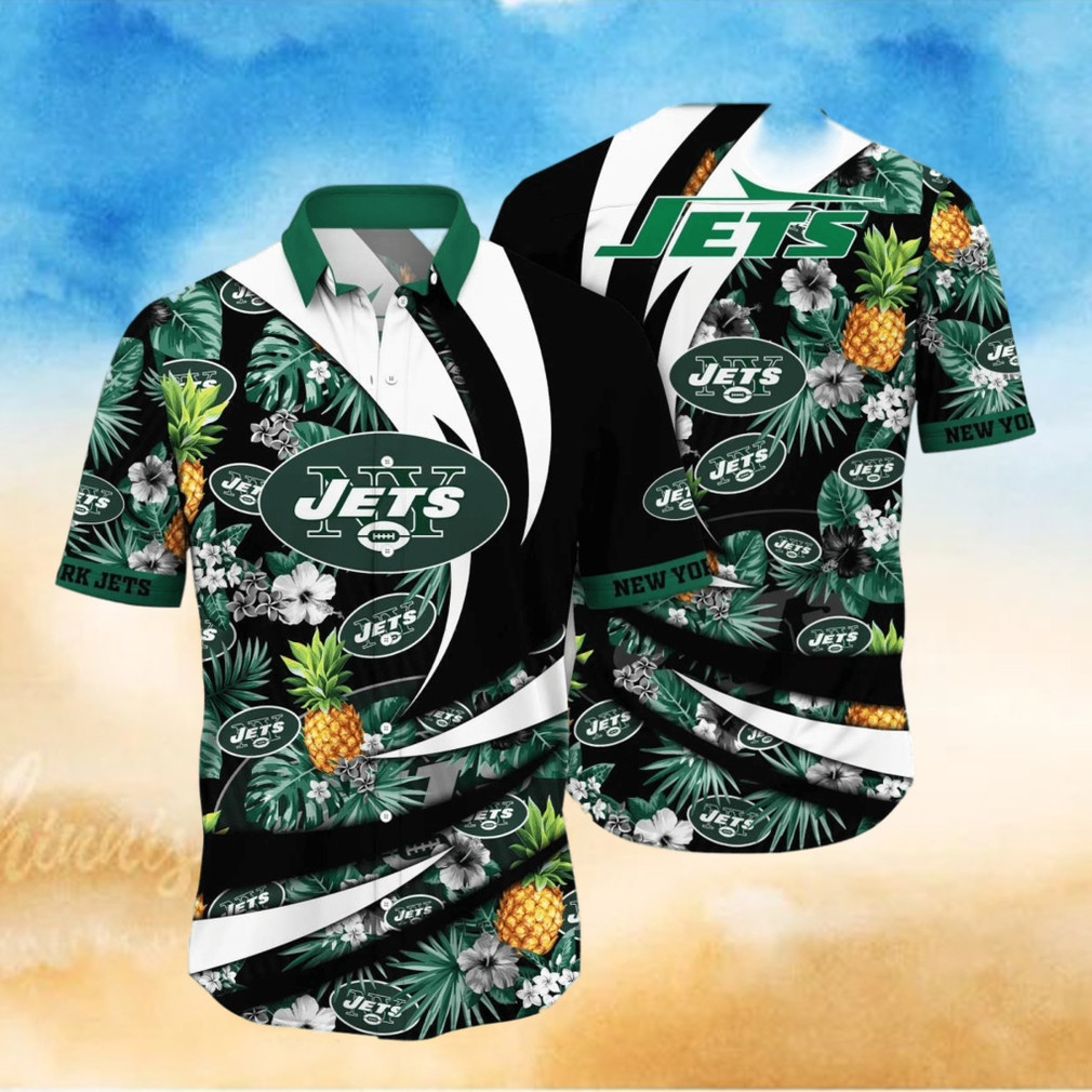 New York Jets Special Floral Style Hawaiian Shirt New York Jets Special Floral Style Hawaiian Shirt