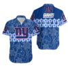 News Yorks Giants Flower And Logo Hawaiian Shirt