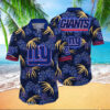 News Yorks Giants NFL Leaves Tropical Hawaiian Shirt