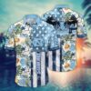North Carolina Tar Heels Black Palm Pineapple Hawaiian Shirt