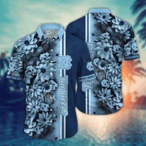 North Carolina Tar Heels Blossom Aloha Hawaiian Shirt