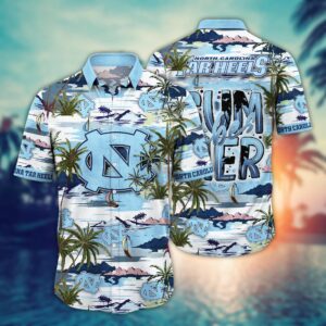 North Carolina Tar Heels Coconut Island Hawaiian Shirt