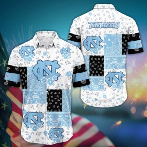 North Carolina Tar Heels Mini Blossom Aloha Hawaiian Shirt