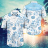 North Carolina Tar Heels Tropical Leaf Aloha Hawaiian Shirt