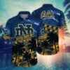 Notre Dame Fighting Irish Black Palm Tree Hawaiian Shirt