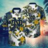 Notre Dame Fighting Irish Brightly Colored Flower Hawaiian Shirt