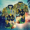 Notre Dame Fighting Irish Thunder Strike Beach Palm Tree Hawaiian Shirt