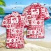 Ohio State Buckeyes Checkerboard Pattern Hawaiian Shirt