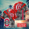Ohio State Buckeyes Customized Name Gray Color Hawaiian Shirt