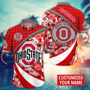 Ohio State Buckeyes Customized Name Hawaiian Shirt