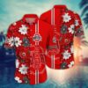 Ohio State Buckeyes Flowers Botanical Hawaiian Shirt