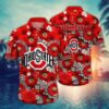 Ohio State Buckeyes Tropical Floral Hawaiian Shirt