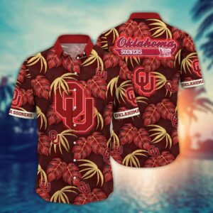 Oklahoma Sooners Tropical Floral Hawaiian Shirt