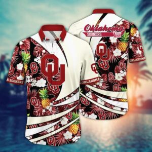 Oklahoma Sooners Tropical Pineapple Hawaiian Shirt