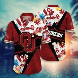 Oklahoma Sooners Tropical Pineapple Hawaiian Shirt