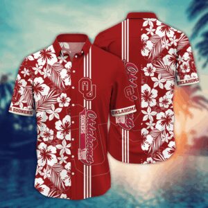 Oklahoma Sooners White Blossom Hawaiian Shirt