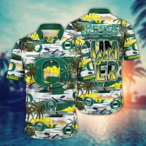 Oregon Ducks Coconut Island Hawaiian Shirt