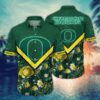 Oregon Ducks Flowered Aloha Hawaiian Shirt