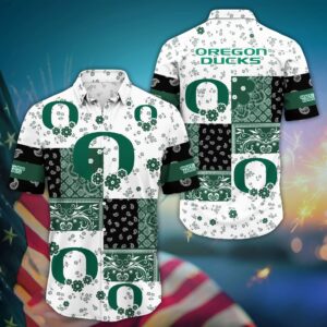 Oregon Ducks Mini Blossom Aloha Hawaiian Shirt