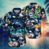 Penn State Nittany Lions Black Palm Tree Pineapple Hawaiian Shirt