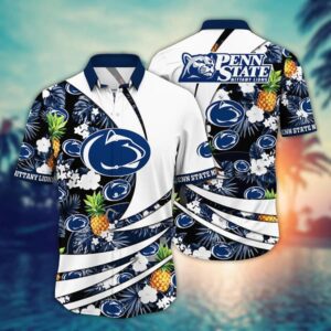 Penn State Nittany Lions Tropical Leaf Pineapple Fruit Hawaiian Shirt